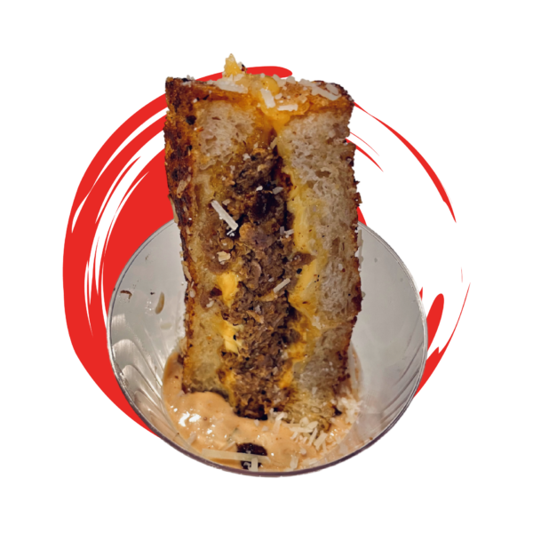 Pinot’s Parmesan Crusted Patty Melt Slider